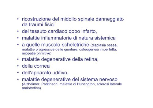 • Il differenziamento è il processo mediante il quale una ... - Bgbunict.it