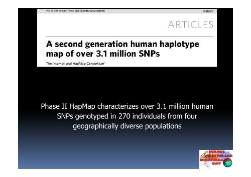 Hap Map Project - Bgbunict.it