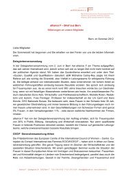 Brief aus Bern Juni 2012 - alliance F