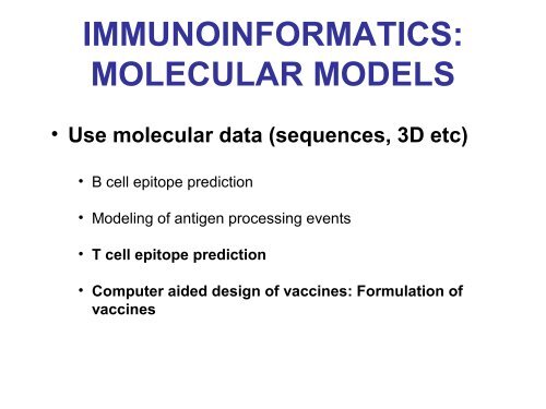 INMUNOINFORMATICA - CNB - Protein Design Group