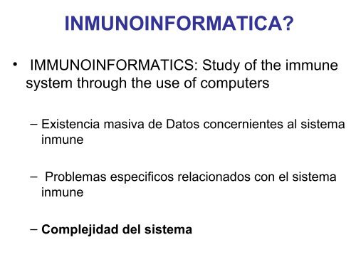 INMUNOINFORMATICA - CNB - Protein Design Group