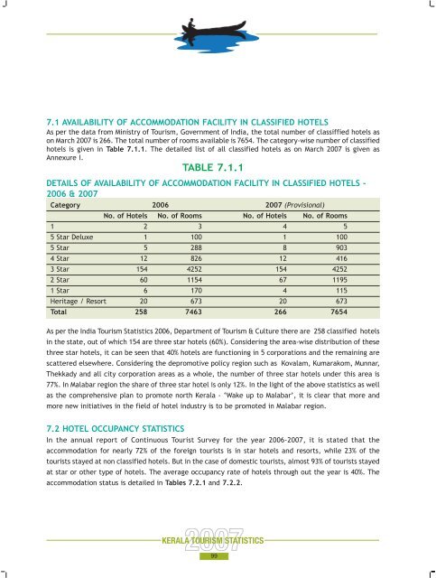 Statistics Book 2007.pdf - Kerala Tourism