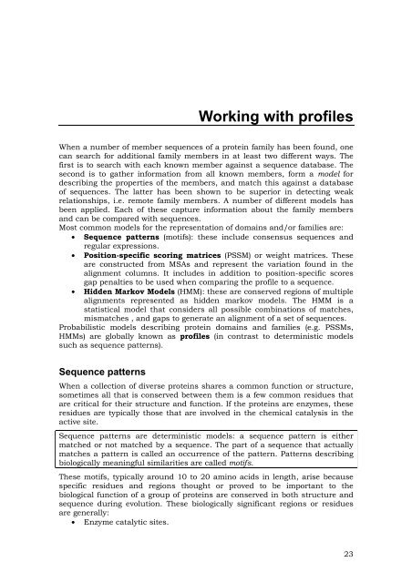 Practical Course on Multiple Sequence Alignment - CNB - Protein ...