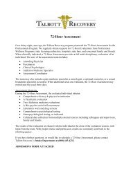 to Download 72-Hour Assessment Information - Talbott Recovery