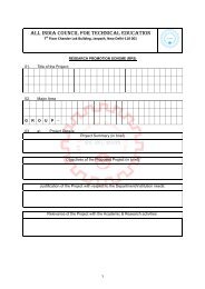 Schemes Application Format - aicte