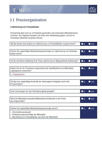 3.1 Praxisorganisation - TQMZ