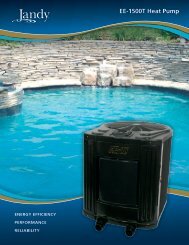 Jandy EE-1500T Brochure PDF - Poolheatpumps.com