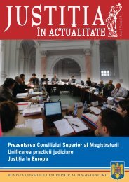 Prezentarea Consiliului Superior al Magistraturii Unificarea practicii ...