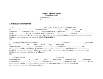 Contract civil de prestari servicii