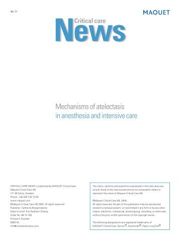Mechanisms of atelectasis in anesthesia and intensive care