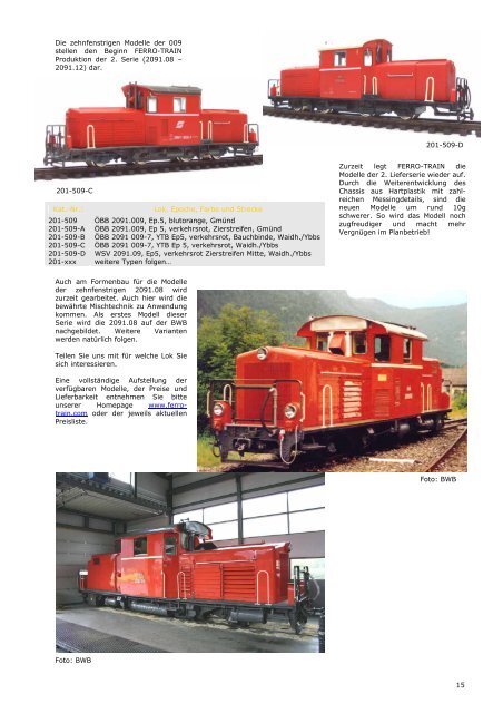 Der FERRO-TRAIN Katalog 2009