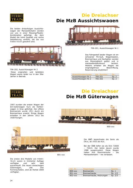 Der FERRO-TRAIN Katalog 2009