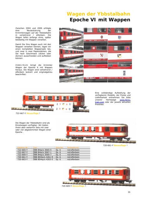 Der FERRO-TRAIN Katalog 2009