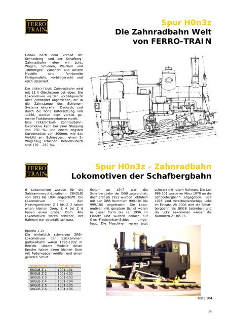 Der FERRO-TRAIN Katalog 2009