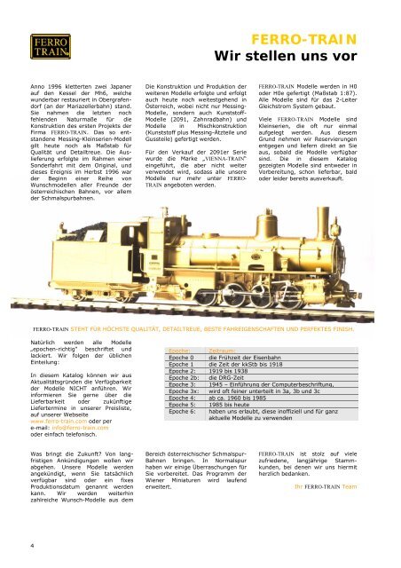 Der FERRO-TRAIN Katalog 2009