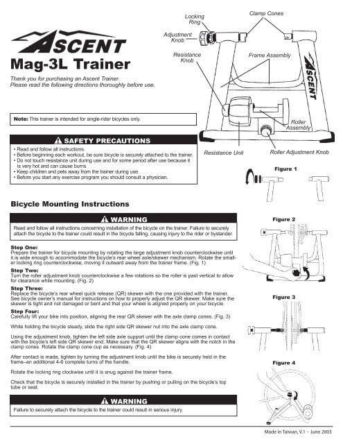 Ascent: Mag-3L Trainer - Nashbar