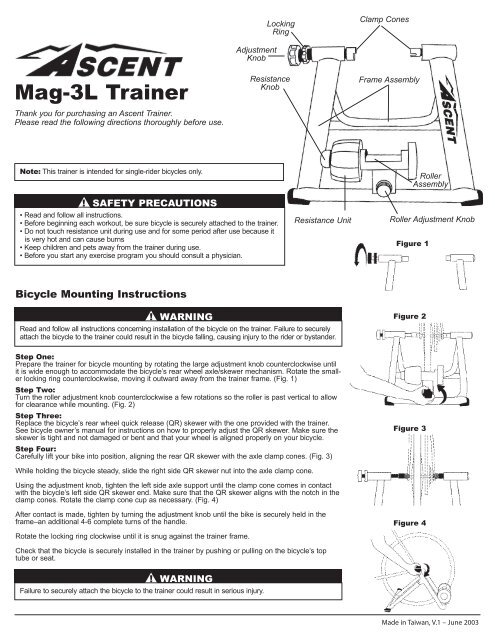 ascent bicycle trainer