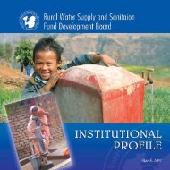 Institutional Profile - Rural Water Supply and Sanitation Fund Board