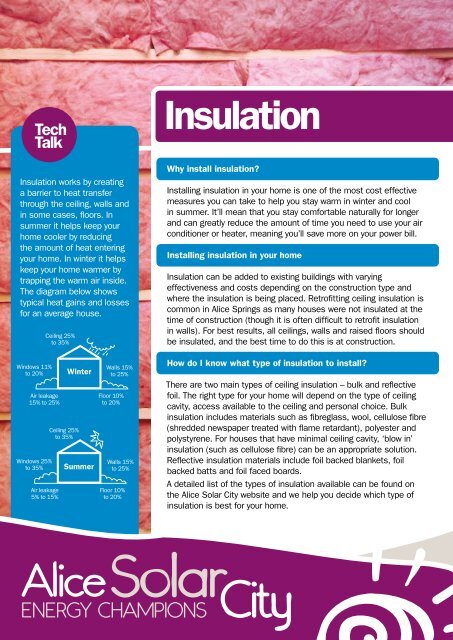 Insulation - Alice Solar City