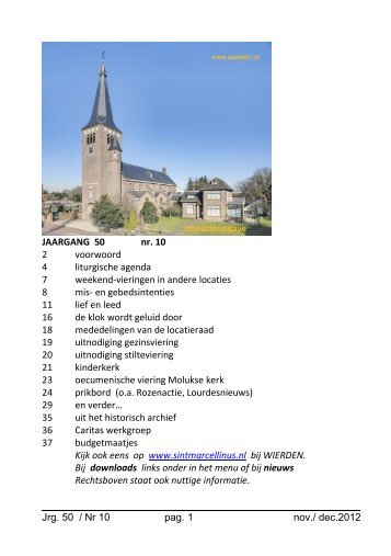 St. Jansklok 3 nov. tm 7 dec. 2012 - Sint Marcellinus parochie