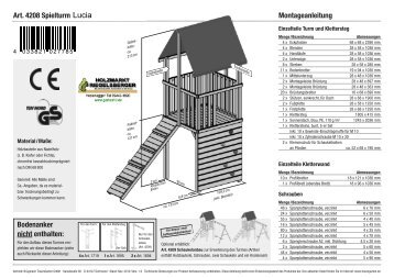 Art. 4208 Spielturm - Holzmarkt Riegelsberger