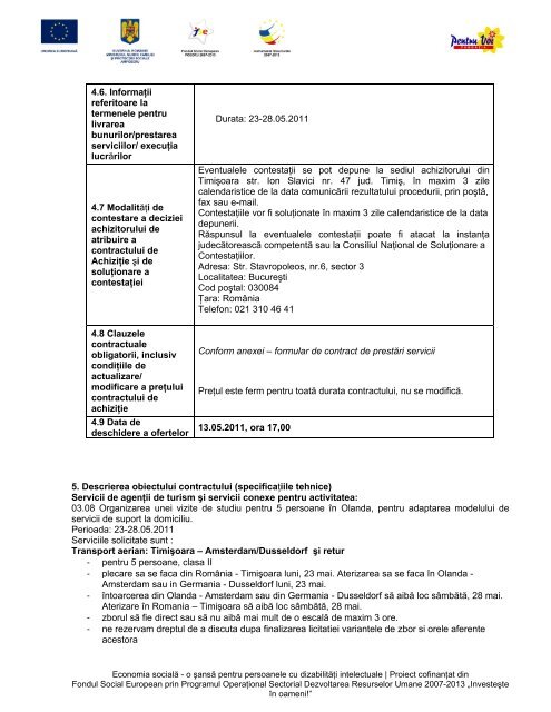 COD CPV 63510000-7 - Fundatia Pentru Voi