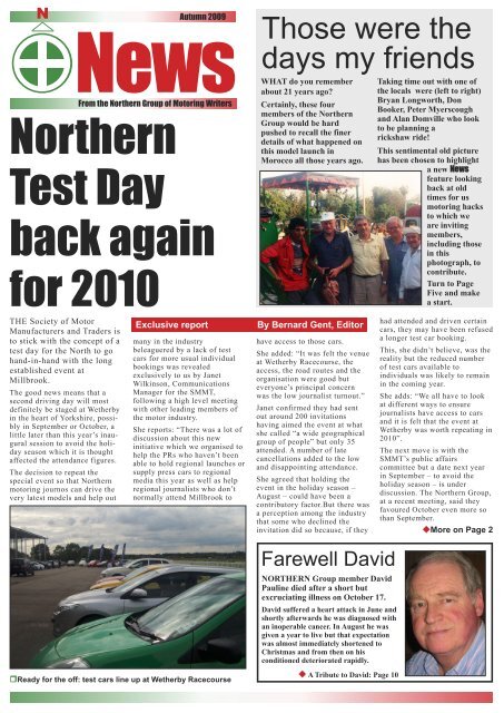 NGMW Newsletter Spring 09 - The Northern Group of Motoring Writers
