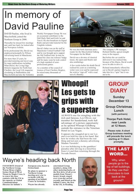 NGMW Newsletter Spring 09 - The Northern Group of Motoring Writers