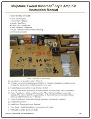 Mojotone Tweed Bassman Style Amp Kit Instruction ... - Mojotone.com