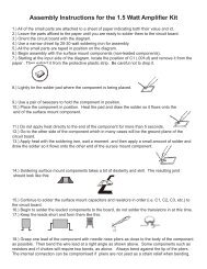 Assembly Instructions for the 1.5 Watt Amplifier Kit - Free Radio ...