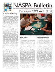 December 2009: Vol.1, No. 4 - North American SCRABBLE Players ...