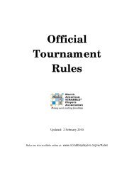Official Tournament Rules - naspa