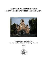 Muslim Historic Sites In Bulgaria FINAL 3.11 - U.S. Commission for ...