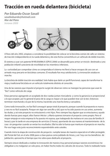 TracciÃ³n en rueda delantera (bicicleta) - Innovar