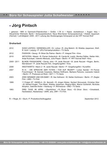â€¢ JÃ¶rg Pintsch - Jutta Schafmeister