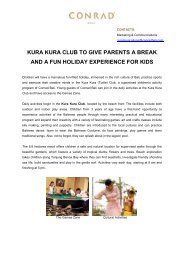 KURA KURA CLUB TO GIVE PARENTS A BREAK ... - Conrad Bali