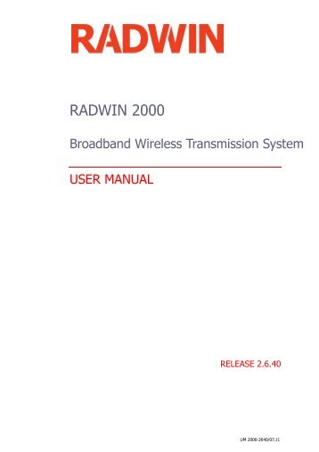 RADWIN 2000 - WDC Networks