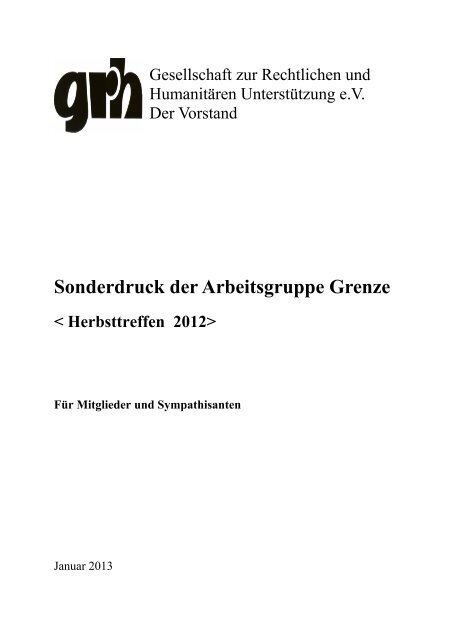 Gesellschaft zur Rechtlichen und - GRH