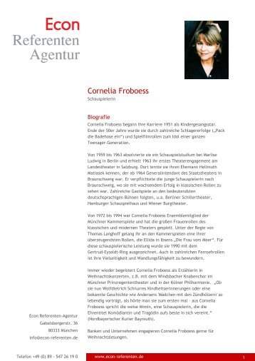 Cornelia Froboess - Econ Referenten-Agentur