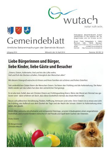 Mitteilungsblatt2013-08.pdf - der Gemeinde Wutach
