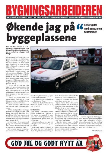 Bygningsarbeideren nr 4 - 2006.pdf - Oslo Bygningsarbeiderforening