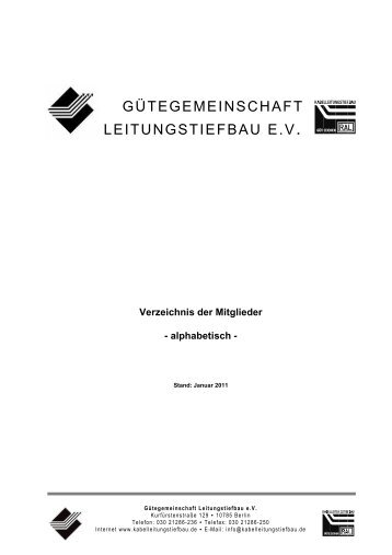 I - J - Gütegemeinschaft Leitungstiefbau eV