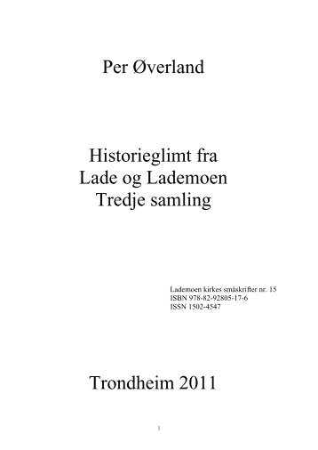 Historieglimt fra Lade og Lademoen Tredje samling