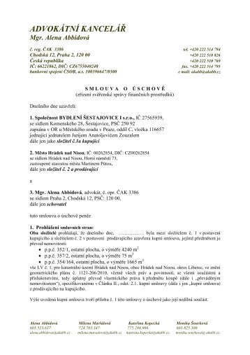 nÃ¡vrh smlouva o uschove 16 06 10.pdf - HrÃ¡dek nad Nisou
