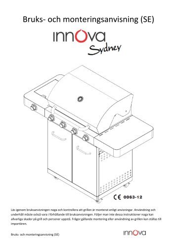 Bruks- och monteringsanvisning (SE) - Novaplan.no