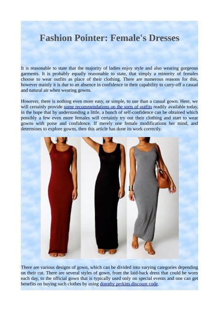 mainly casual dresses