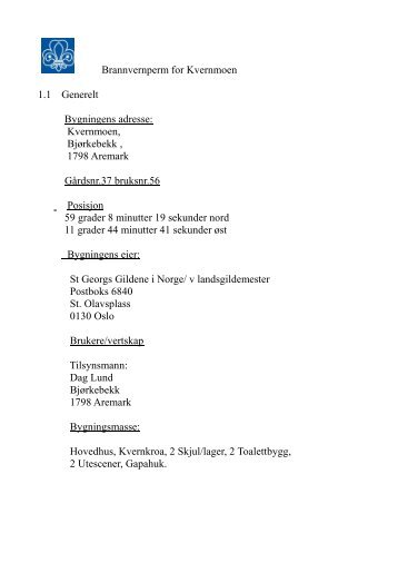 Kvernmoens brannperm - St. Georgs Gildene i Norge