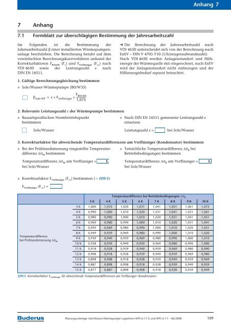 Planungsunterlage Wärme ist unser Element Sole/Wasser - Buderus