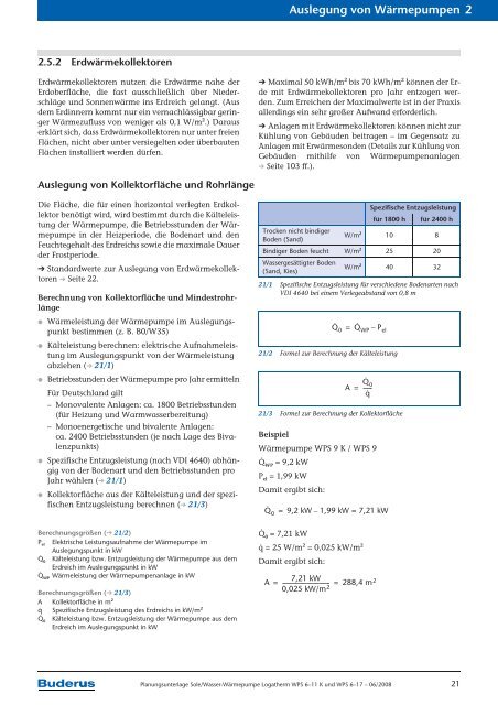 Planungsunterlage Wärme ist unser Element Sole/Wasser - Buderus