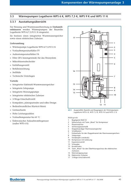 Planungsunterlage Wärme ist unser Element Sole/Wasser - Buderus